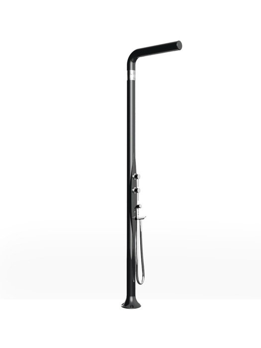 Doccia Solare con Miscelatore e Soffione Arkema Funny Yang 232cm Perla Nera