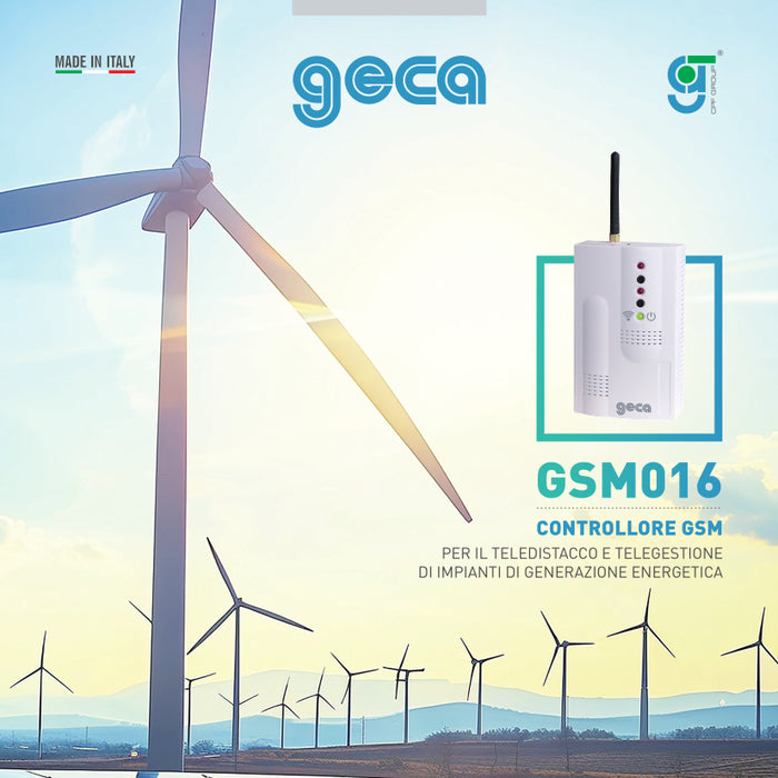 GECA controllore GSM teledistacco impianti CEI 0-16 - GSM016