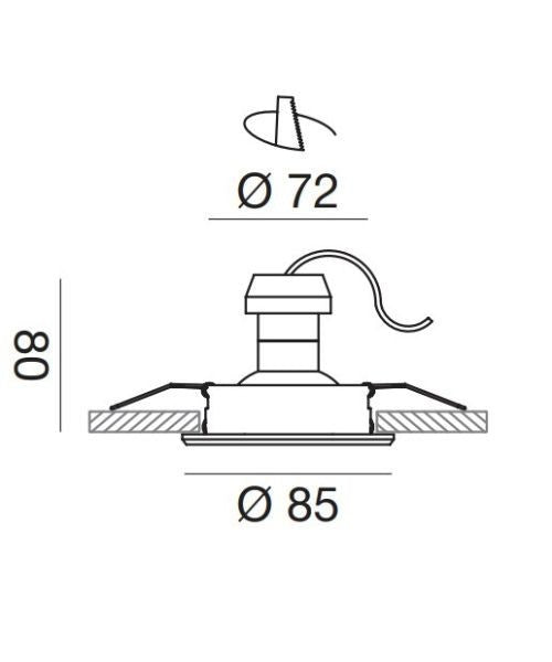 GEA LED faretto ad incasso orientabile tondo interno alluminio spazzolato GU10