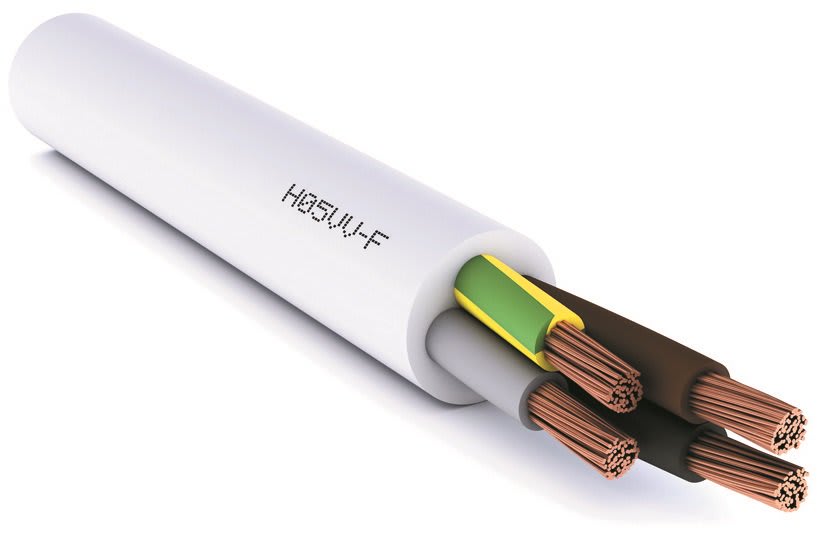 CAVO H05VV-F 4X0.50 MULTIPOLARE FLESSIBILE IN PVC BIANCO/NERO - VENDITA AL METRO!