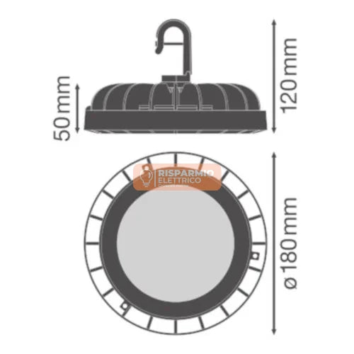 HIGHBAY LED COMPACT VALUE 83W 10000LM 110D – 840 BIANCO FREDDO - IP65 – HBCOMP83840120
