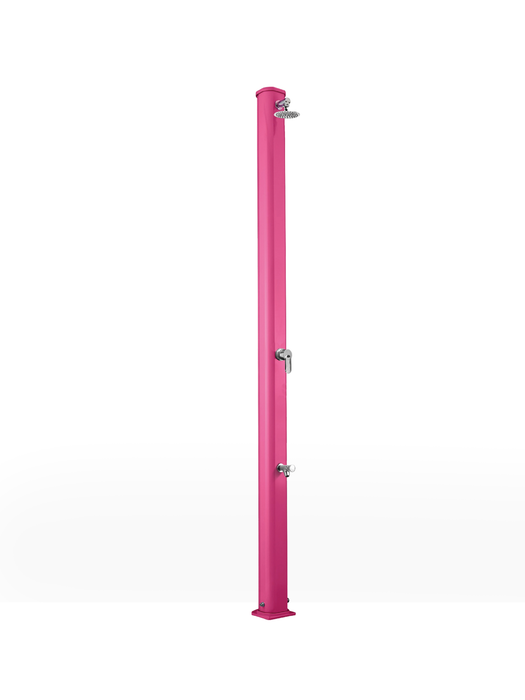 Doccia Solare in Alluminio con Lavapiedi Arkema Jolly S 25L Fucsia