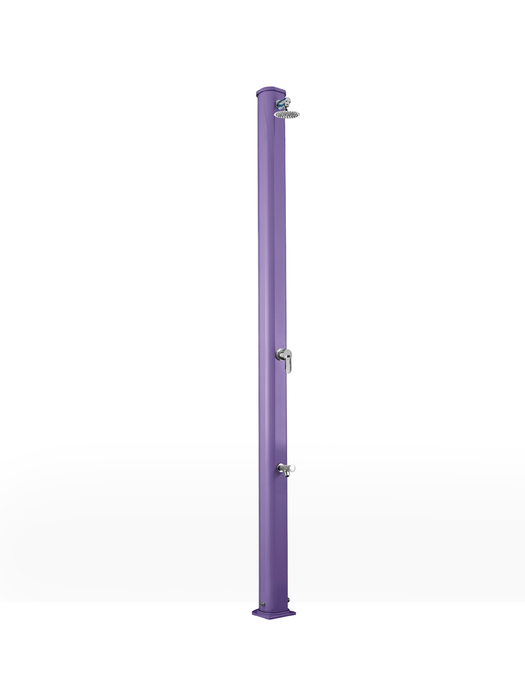 Doccia Solare in Alluminio con Lavapiedi Arkema Jolly S 25L Viola