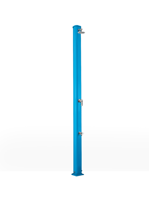 Doccia Solare in Alluminio con Lavapiedi Arkema Jolly S 25L Blu
