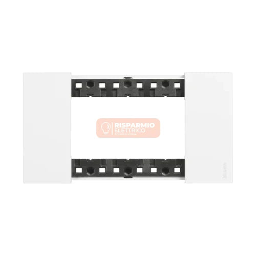 placca bticino living now bianco a 3 moduli