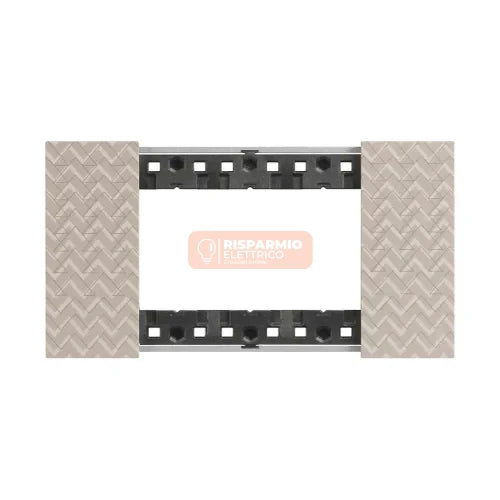 PLACCA BTICINO LIVING NOW 3 MODULI