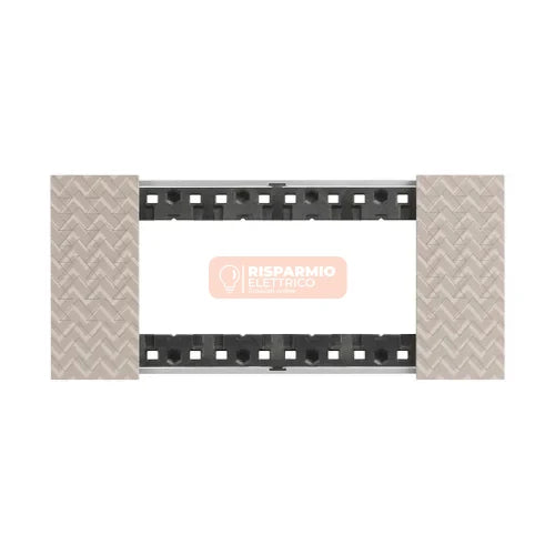 PLACCA BTICINO LIVING NOW 4 MODULI