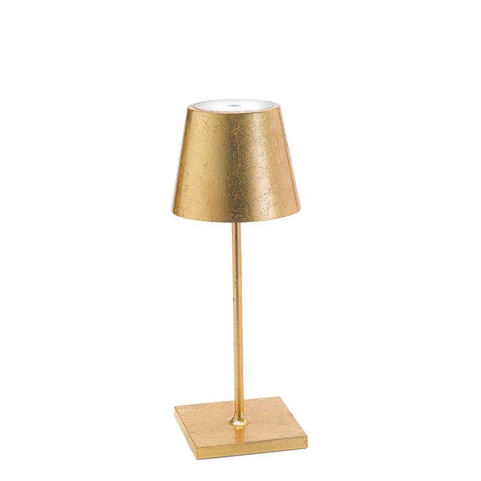 Lampada da Tavolo Zafferano Poldina Mini Pro Foglia Oro