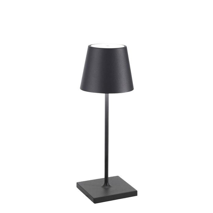 Lampada da Tavolo Zafferano Poldina Mini Pro Grigio Scuro