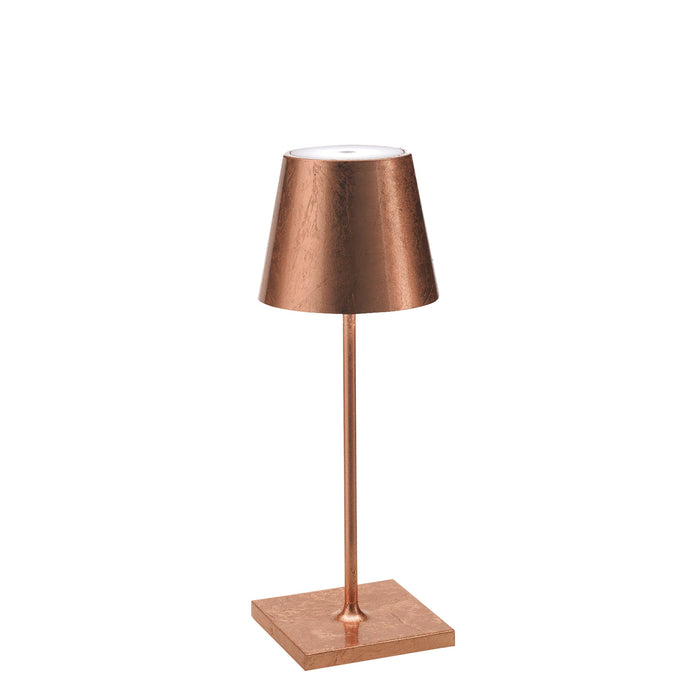 Lampada da Tavolo Zafferano Poldina Mini Pro Foglia Rame