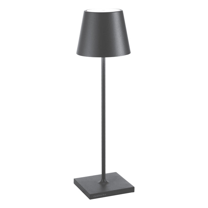 Lampada da Tavolo Zafferano Poldina Pro Grigio Scuro