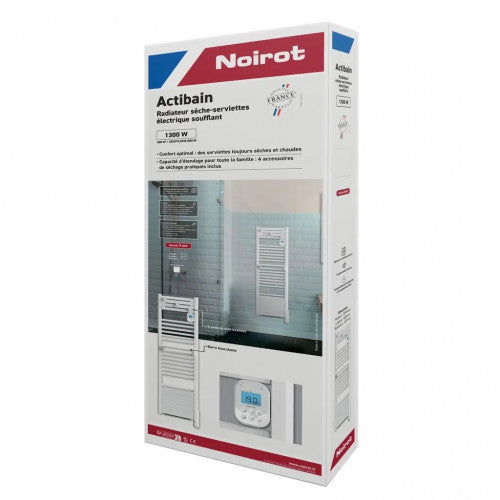 Noirot Actibain scaldasalviette elettrico a inerzia fluida 1750W con soffiatore bianco N171416