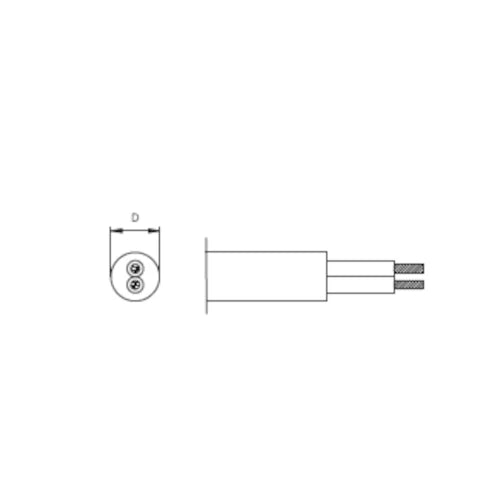 COLOSIO CAVO MULTIPOLARE ROSSO/NERO PER LED FEP GOMMA MATASSA 200 MT - NT20N MM200
