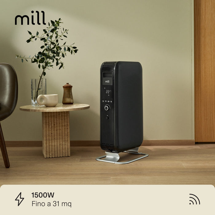 Radiatore a Olio Mill Gentle Air 1500 W Wi-Fi Nero – OIL1500WIFI3BLACK