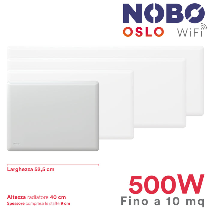 RADIATORE ELETTRICO NORVEGESE NOBO OSLO WiFi 500W