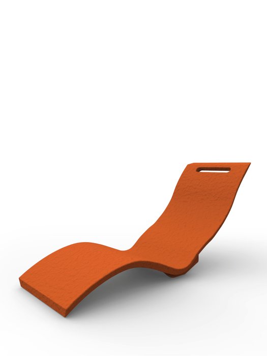 Lettino Termico Riscaldato Ergonomico da Esterno Arkema Serendipity 120W Arancione