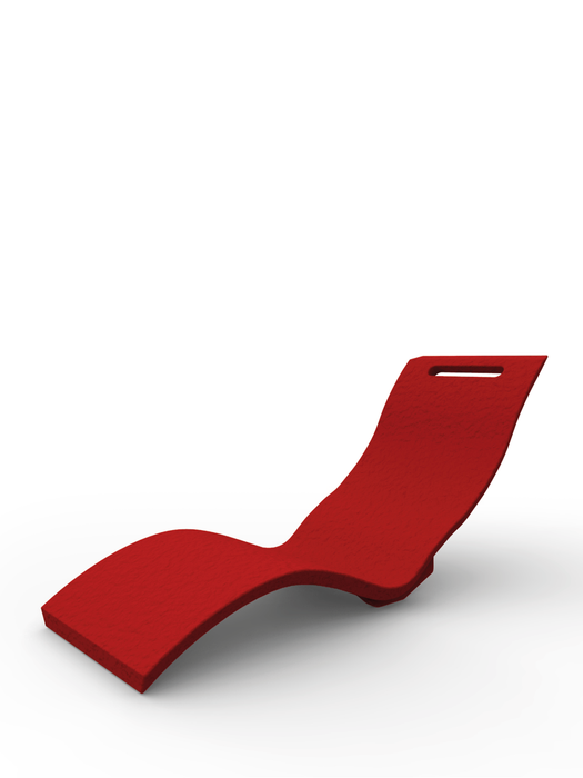 Lettino Termico Riscaldato Ergonomico da Esterno Arkema Serendipity 120W Rosso