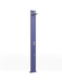 Doccia Solare Dritta in Alluminio con Lavapiedi Arkema Spring S 30L Viola