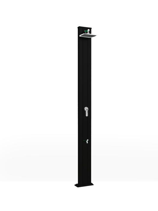 Doccia Solare Dritta in Alluminio con Lavapiedi Arkema Spring S 30L Antracite