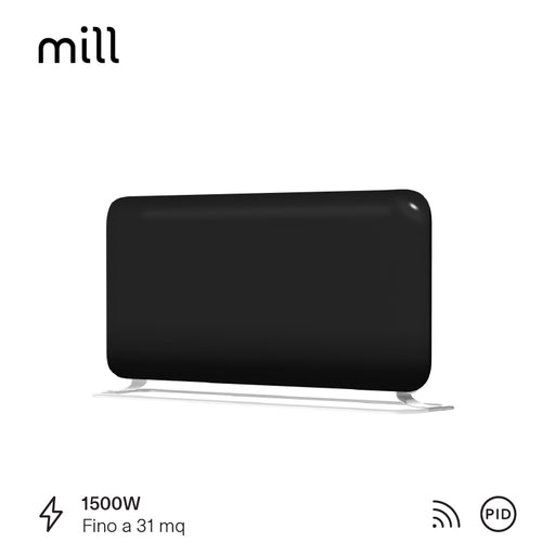 Termoconvettore Mill Invisible Gen 4 Nero 1500 W con Piedini Integrati – PA1500WIFI4ABLACK