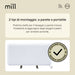 Termoconvettore a Parete Mill Invisible Gen 4 – 1500 W, Design Slim – Con piedini in alluminio