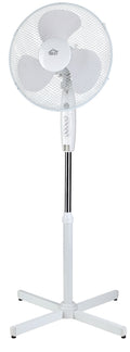 Ventilatore a piantana DCG VE1625 bianco Ø 40 cm 45 W con asta telescopica e base a croce