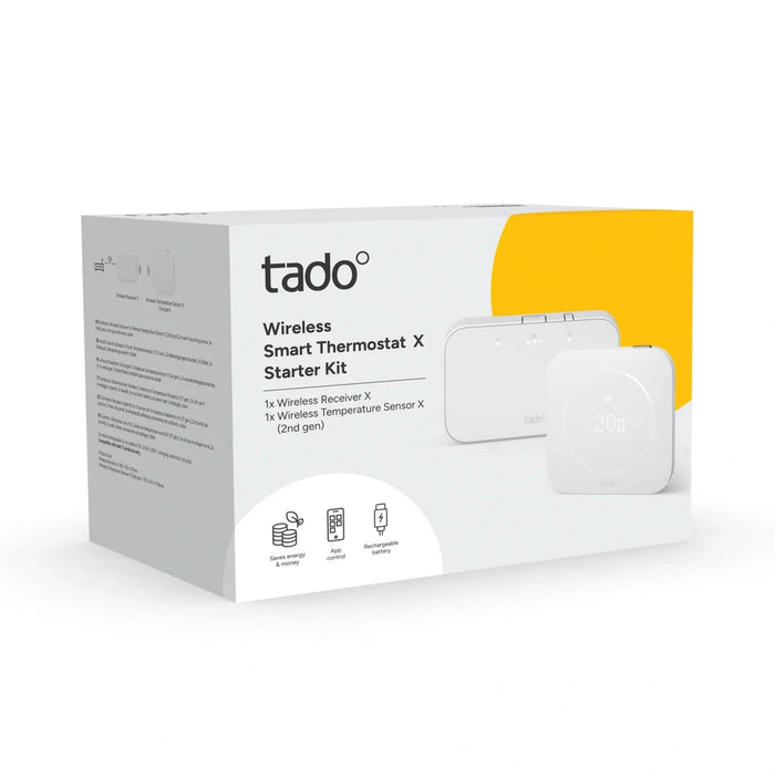 Tado termostato intelligente wireless X starter kit bianco con bridge e ricevitore