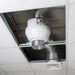Aspiratore centrifugo assiale Vortice CA 100 V0 D, installato in un controsoffitto