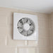 Aspiratore elicoidale da muro Vortice MF 100/4 T HCS LL, installato a parete in bagno