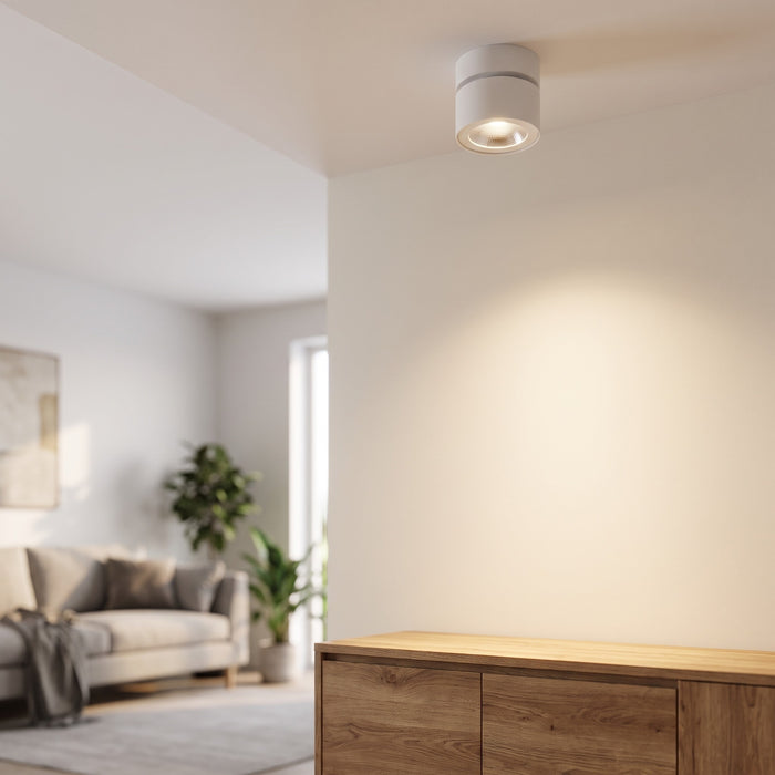 Faretto LED da Soffitto Beneito Faure Concord 14W Switch CCT Bianco, acceso a soffitto in soggiorno