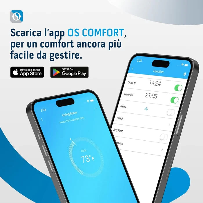 CONDIZIONATORE PORTATILE DOLCECLIMA AIR PRO 14HP WIFI 14000BTU E 13000BTU