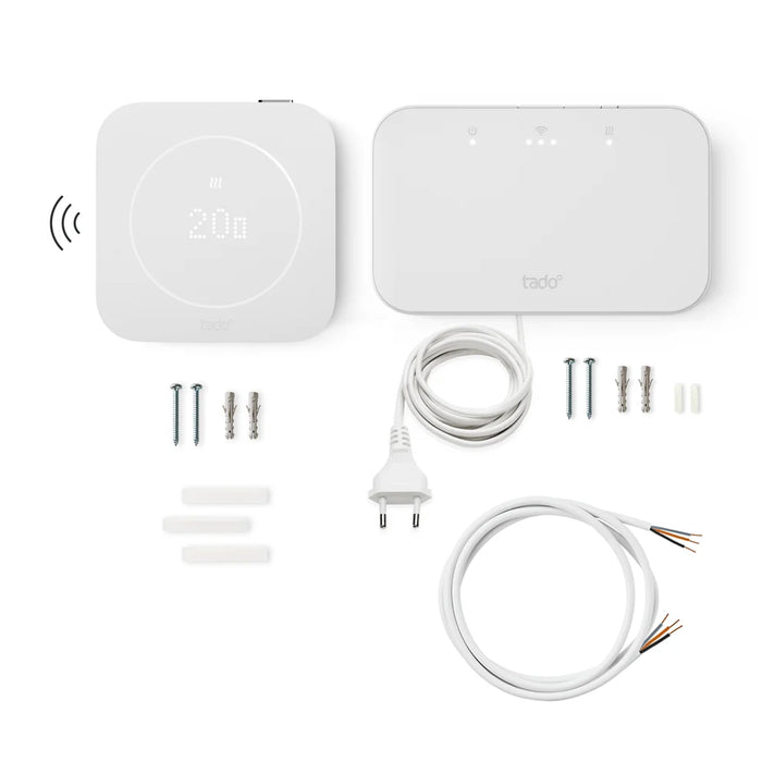 Tado termostato intelligente wireless X starter kit bianco con bridge e ricevitore