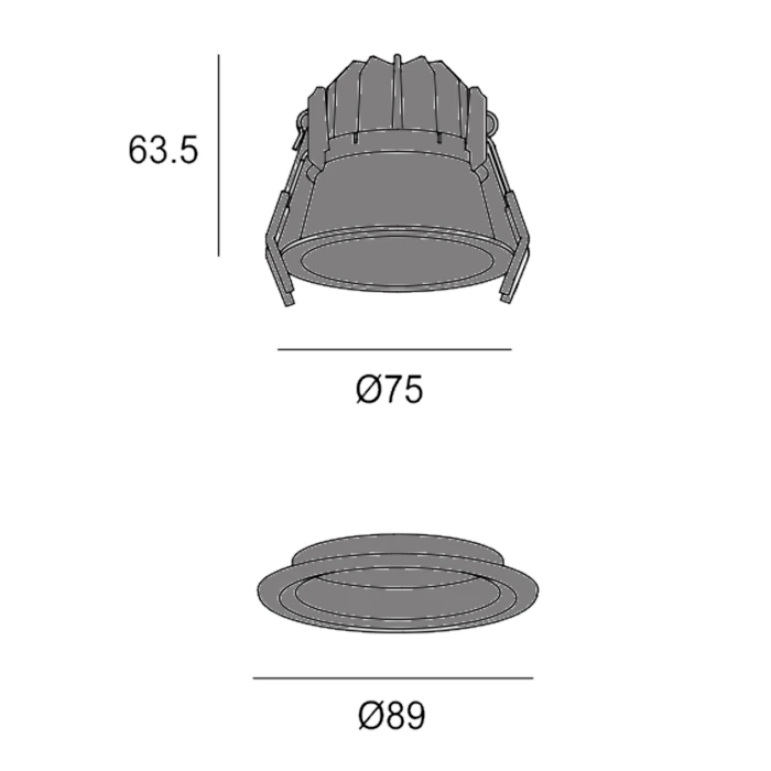 FARETTO DA INCASSO LEDS-C4 – MODELLO 90-A028-14-00 4000K
