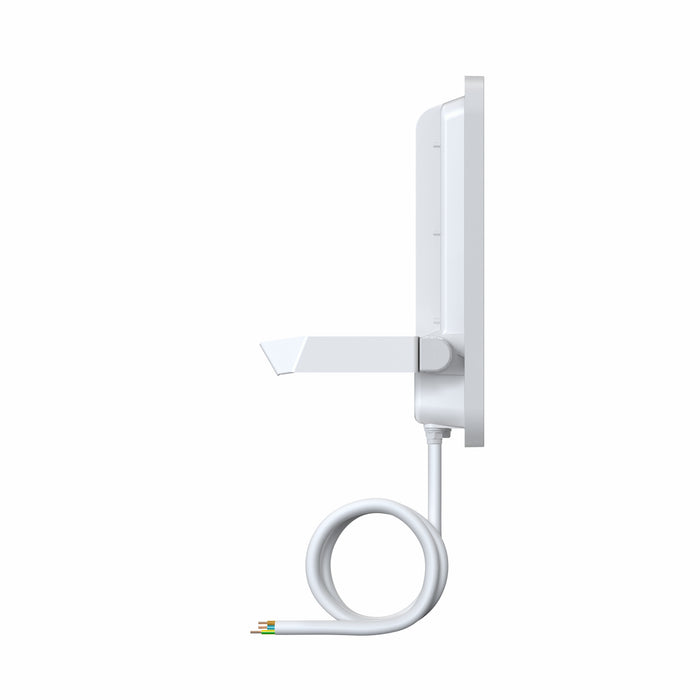 Proiettore LED da Esterno Ledvance Floodlight Gen 4 133W 20000lm IP66 – FL 200 — bianco, vista di profilo con staffa e cavo