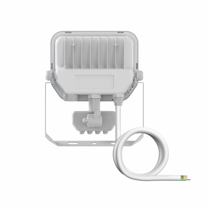 Proiettore LED da Esterno Ledvance Floodlight Gen 4 con Sensore 17W 2400lm IP65 – FL 20 SN — bianco, vista posteriore con dissipatore