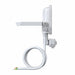Proiettore LED da Esterno Ledvance Floodlight Gen 4 con Sensore 17W 2400lm IP65 – FL 20 SN — bianco, vista di profilo con staffa e cavo