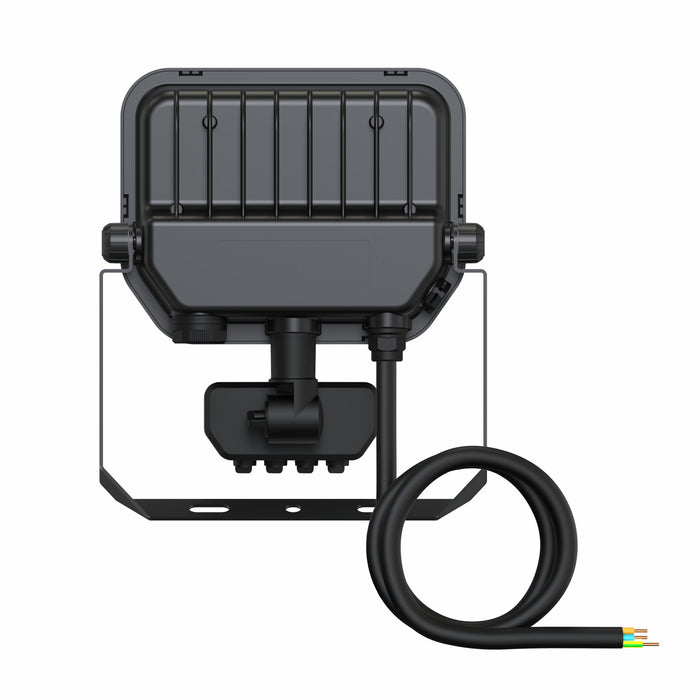 Proiettore LED da Esterno Ledvance Floodlight Gen 4 con Sensore 17W 2400lm IP65 – FL 20 SN — nero, vista posteriore con dissipatore