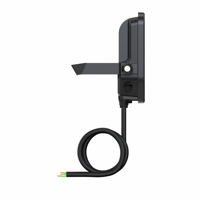 Proiettore LED da Esterno Ledvance Floodlight Gen 4 41W 6000lm IP66 – FL 50 — nero, vista di profilo con staffa e cavo