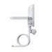 Proiettore LED da Esterno Ledvance Floodlight Gen 4 con Sensore 41W 6000lm IP65 – FL 50 SN — bianco, vista di profilo con staffa e cavo