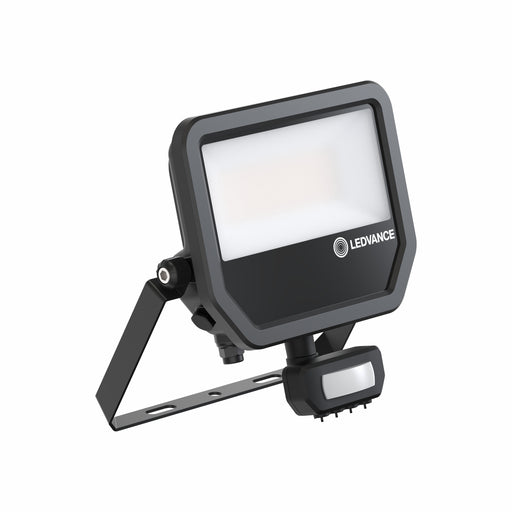 Proiettore LED da Esterno Ledvance Floodlight Gen 4 con Sensore 41W 6000lm IP65 – FL 50 SN — nero, vista diagonale con sensore