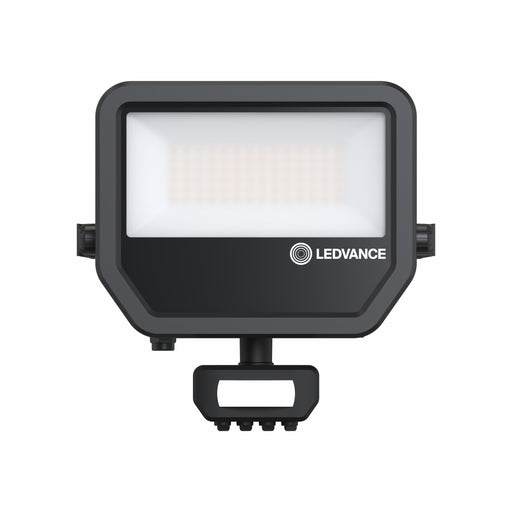 Proiettore LED da Esterno Ledvance Floodlight Gen 4 con Sensore 41W 6000lm IP65 – FL 50 SN — nero, vista frontale con sensore