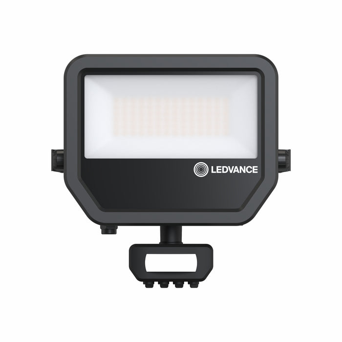 Proiettore LED da Esterno Ledvance Floodlight Gen 4 con Sensore 41W 6000lm IP65 – FL 50 SN — nero, vista frontale con sensore