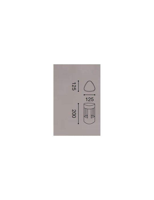 Gea Luce GES493 bollard palo lampione da terra esterno antracite GX53 - GES493