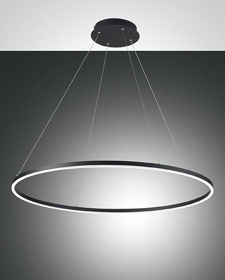 LAMPADA A SOSPENSIONE GIOTTO FABAS LUCE 60W 6700LM BIANCO/NERO