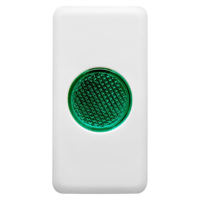 Spia di Segnalazione Gewiss System White diffusore verde