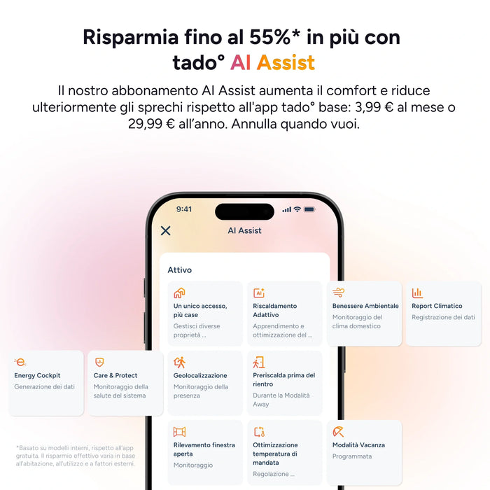 Tado termostato intelligente wireless X starter kit bianco con bridge e ricevitore