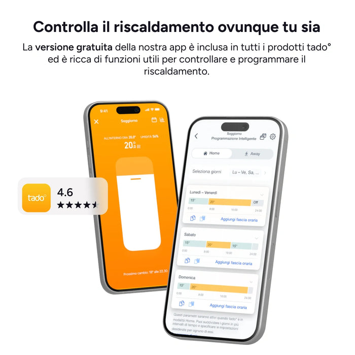 Tado termostato intelligente cablato X starter kit con bridge bianco