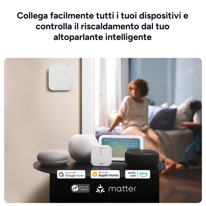 Tado termostato intelligente wireless X starter kit bianco con bridge e ricevitore