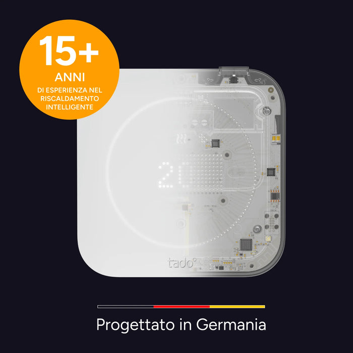 Tado termostato intelligente cablato X starter kit con bridge bianco