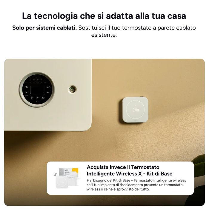 Tado termostato intelligente cablato X starter kit con bridge bianco